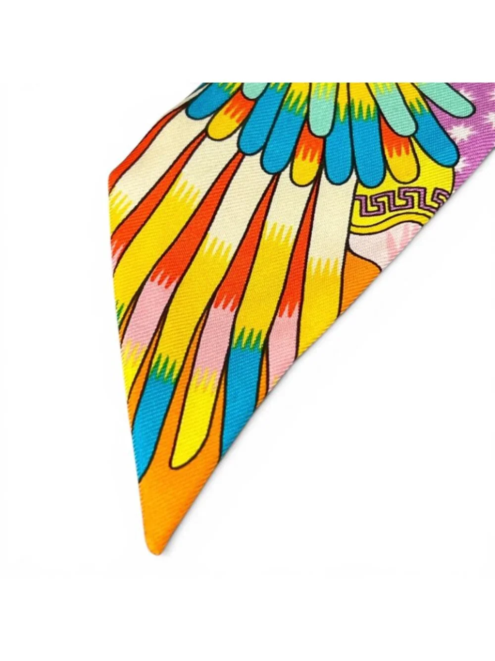 Hermes la Source de Pegase Pegasus Silk 100% Twilly Scarf Multicolor